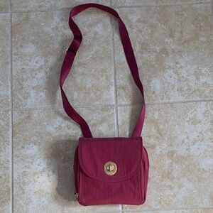 Baggallini Wine Crossbody Bag with Gold Accents